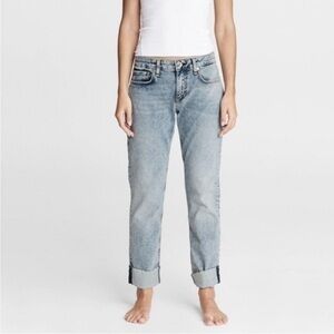 Rag & Bone Dre Low-Rise Boyfriend Nora
Relaxed Fit Loopback Acid Indigo Size 27